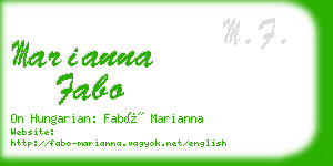 marianna fabo business card